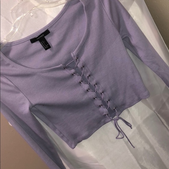 Tops - Forever 21 Purple crop top